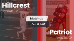 Matchup: Hillcrest High vs. Patriot  2018