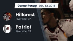 Recap: Hillcrest  vs. Patriot  2018