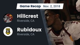 Recap: Hillcrest  vs. Rubidoux  2018