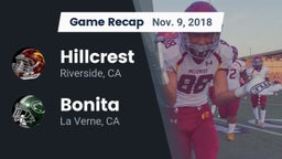 Recap: Hillcrest  vs. Bonita  2018