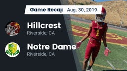 Recap: Hillcrest  vs. Notre Dame  2019