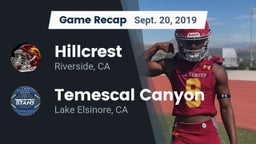 Recap: Hillcrest  vs. Temescal Canyon  2019