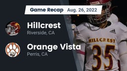 Recap: Hillcrest  vs. Orange Vista  2022