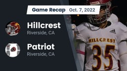 Recap: Hillcrest  vs. Patriot  2022