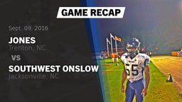 Recap: Jones  vs. Southwest Onslow  2016