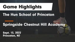 The Hun School of Princeton vs Springside Chestnut Hill Academy  Game Highlights - Sept. 13, 2022