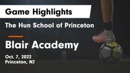The Hun School of Princeton vs Blair Academy Game Highlights - Oct. 7, 2022