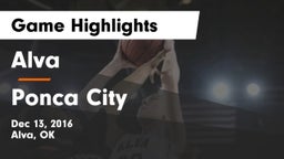 Alva  vs Ponca City  Game Highlights - Dec 13, 2016