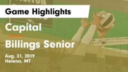 Capital  vs Billings Senior  Game Highlights - Aug. 31, 2019