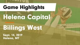 Helena Capital  vs Billings West  Game Highlights - Sept. 14, 2019