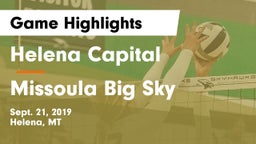 Helena Capital  vs Missoula Big Sky  Game Highlights - Sept. 21, 2019