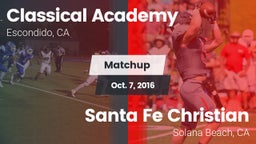 Matchup: Classical Academy vs. Santa Fe Christian  2016