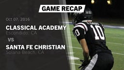 Recap: Classical Academy  vs. Santa Fe Christian  2016