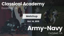 Matchup: Classical Academy vs. Army-Navy  2016