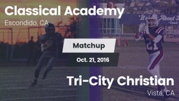 Matchup: Classical Academy vs. Tri-City Christian  2016