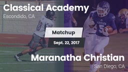 Matchup: Classical Academy vs. Maranatha Christian  2017