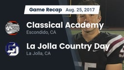 Recap: Classical Academy  vs. La Jolla Country Day  2017