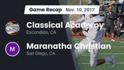 Recap: Classical Academy  vs. Maranatha Christian  2017