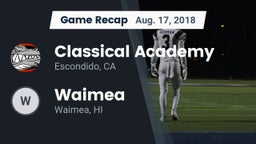 Recap: Classical Academy  vs. Waimea  2018
