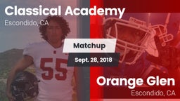 Matchup: Classical Academy vs. Orange Glen  2018