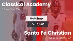 Matchup: Classical Academy vs. Santa Fe Christian  2018
