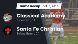 Recap: Classical Academy  vs. Santa Fe Christian  2018