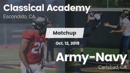 Matchup: Classical Academy vs. Army-Navy  2018