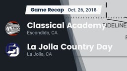 Recap: Classical Academy  vs. La Jolla Country Day  2018