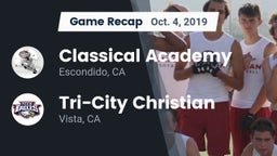 Recap: Classical Academy  vs. Tri-City Christian  2019