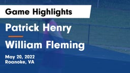 Patrick Henry  vs William Fleming  Game Highlights - May 20, 2022