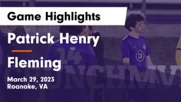 Patrick Henry  vs Fleming  Game Highlights - March 29, 2023