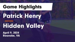 Patrick Henry  vs Hidden Valley  Game Highlights - April 9, 2024