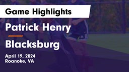 Patrick Henry  vs Blacksburg  Game Highlights - April 19, 2024