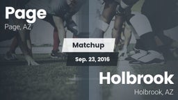 Matchup: Page vs. Holbrook  2016