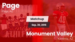 Matchup: Page vs. Monument Valley  2016