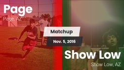 Matchup: Page vs. Show Low  2016