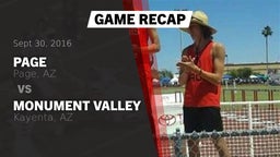 Recap: Page  vs. Monument Valley  2016