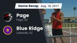 Recap: Page  vs. Blue Ridge  2017