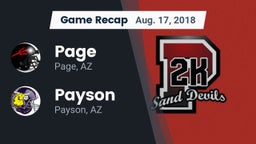 Recap: Page  vs. Payson  2018