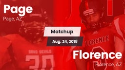 Matchup: Page vs. Florence  2018