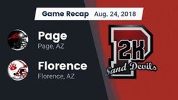 Recap: Page  vs. Florence  2018