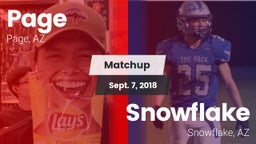 Matchup: Page vs. Snowflake  2018
