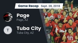 Recap: Page  vs. Tuba City  2018