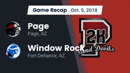 Recap: Page  vs. Window Rock  2018