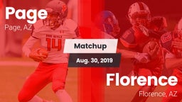 Matchup: Page vs. Florence  2019