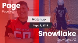 Matchup: Page vs. Snowflake  2019