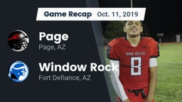 Recap: Page  vs. Window Rock  2019