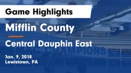 Mifflin County  vs Central Dauphin East  Game Highlights - Jan. 9, 2018