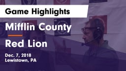 Mifflin County  vs Red Lion  Game Highlights - Dec. 7, 2018