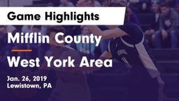 Mifflin County  vs West York Area  Game Highlights - Jan. 26, 2019